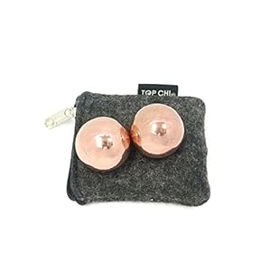 Top Chi Solid Copper Baoding Balls with Carry Pouch...