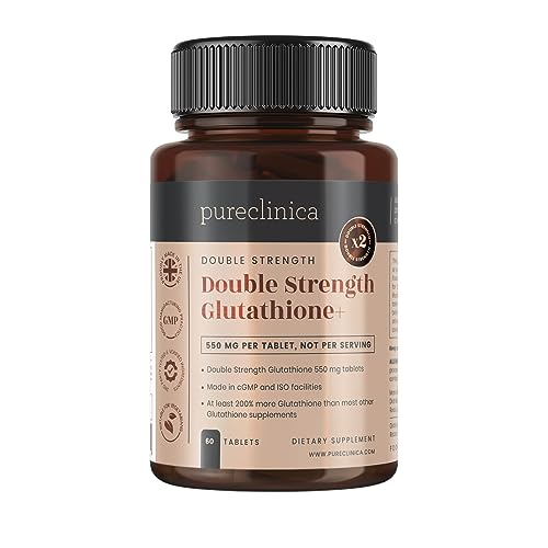 Pureclinica Glutatione a doppia forza x 60 compresse. Con 50 mg di glutatione, 300 mg di ALA e 200 mg di vitamina C per compressa
