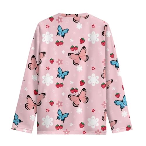 Image of Long Sleeve Shirts for Girls Winter Tops 3-16t Cartoon T Shirts for Fall Clothes
