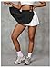 Verdusa Women's Color Block Pleated Tennis Skirt High Waist Athletic Short Skort with Shorts Black and White Small