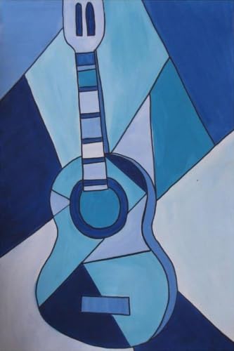 Affiche Pablo Picasso Guitare bleue 40x60cm peinture abstraite nature morte pour déco salon