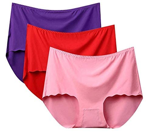Women's Multicolor Seamless Lycra Ice Silk Panty Bikini Smooth & Comfortable Full Stretch Undergarments for Underwear Soft Hipster Bikini (Multi Colored) Pack of 3-image-12