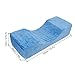 Blue Flocking U Shaped Eyelash Extension Pillow with Side Pockets, Ergonomic Design, High Resilience Foam, Practical for Beauty Salon Massage Health Club