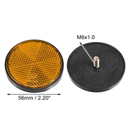 Image of X AUTOHAUX 8 Pcs Round Rear Reflectors Screw on for Cars Trailer Motorcycle