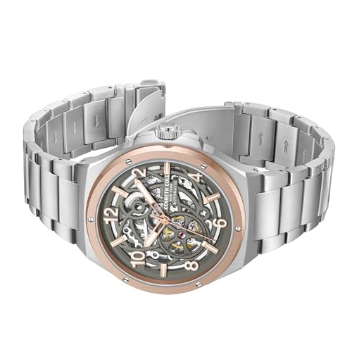 Image of Kenneth Cole Automatic Grey Dial Silver Stainless Steel Strap Watch for Men - KCWGY0046303MN