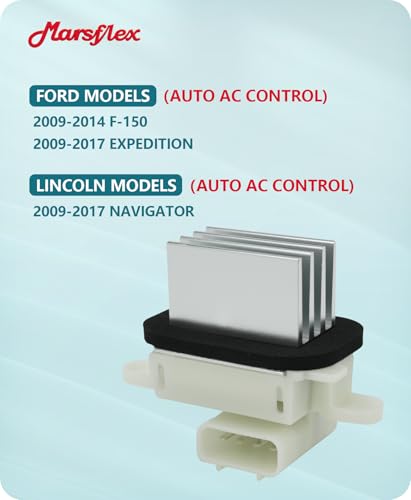 Image of Marsflex Blower Motor Resistor BL3Z19E624A for 2009 2010 2011 2012 2013 2014 2015 2016 2017 for Ford F150 Expedition, for Lincoln Navigator, Blower Resistor YH1829 4P1803 RU893 for Auto AC Control