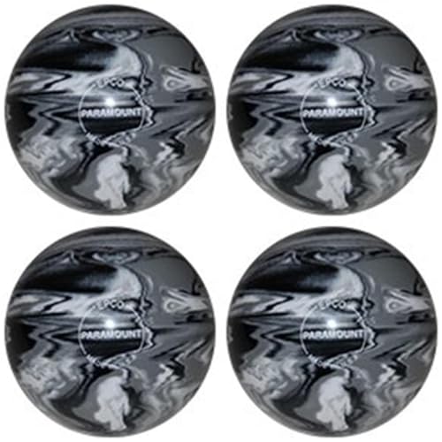 Bowlerstore Products EPCO Candlepin Bowling Ball- Marbleized - Black, White & Grey - 4 Balls (4 1/2 inch- 2lbs. 5oz.) 4 Balls