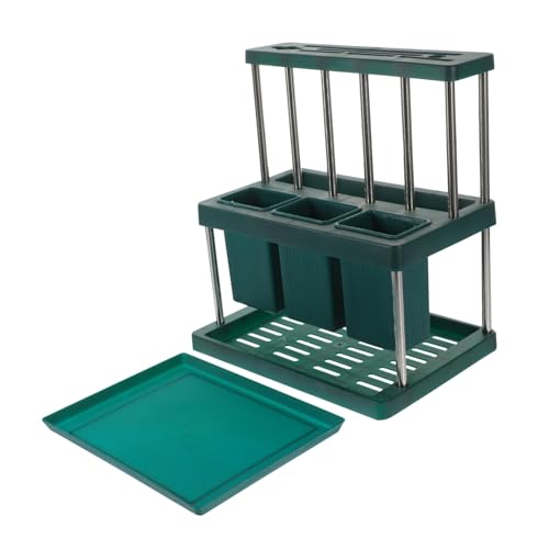 SOLUSTRE Cutlery Holder Utensil Organizer Silverware Storage for Kitchen Counter Separated Design for Access Stylish Kitchen Decor and