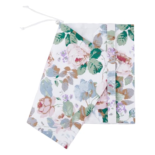 SUPERFINDINGS Cloth Book Cover Protector A5 White Rectangle Scrapbook Cover with Flower Pattern for Hardcover