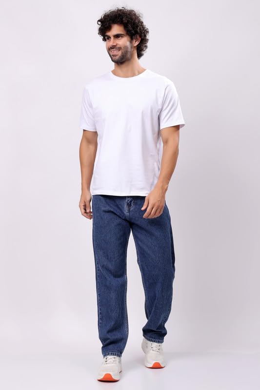 Image of London Hills Men Jeans || Loose Fit High Rise Denim || Baggy Fit Jean's for Man || Dance Rap Rapping Style Pant for Men || Stretchable Casual Wear Jean,s || Denim Cotton Jeans (0)