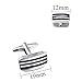 Cufflinks and studs for Men-Fashion Men Stripe Silver Tuxedo Shirt Cufflinks and studs set for Regular Weeding Business Accessories