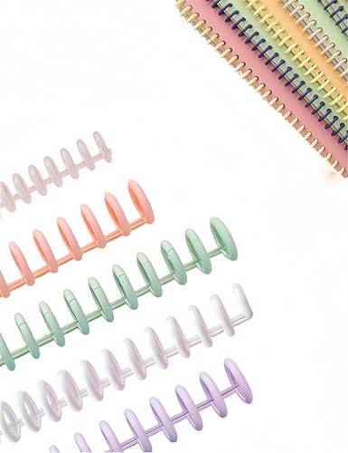 Bepisof 10Pack 0.47Inch Plastic 30 Ring Durable Binding Combs,Multicolor Binding Spines Easy to Use Plastic Binding Coils for Document Organization/Office Workers-85Sheet Capacity