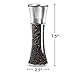 Salt and Pepper Grinder Tall Size - Black Pepper,Herb Shakers Mill Refillable Manual - Stainless Steel Lid - Adjustable Coarseness - Glass Material- Fits in Home,Kitchen,Barbecue