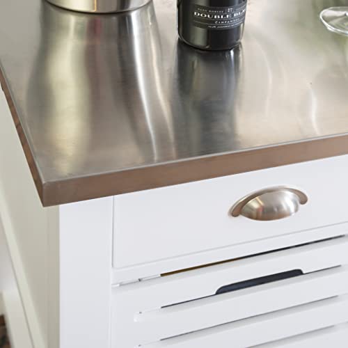 Linon-Hudson-White-Kitchen-Cart Linon Hudson White Kitchen Cart