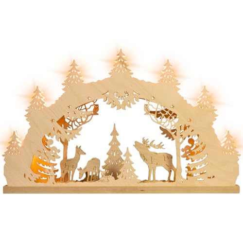 weigla - Schwibbogen original Erzgebirge I LED Lichterbogen Weihnachten I...