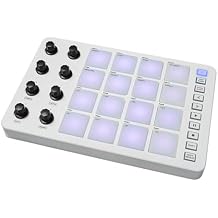 MIDI Controller Strike Pad Midi Drum Pad RGB Backlight MIDI Keyboard BT Connection Low Latency 16 Strike Pads 8 Assignable Knobs Note Repeat Portable MIDI Pad Controlador Midi