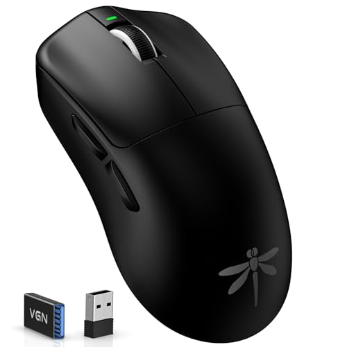 Image of VGN F1 Pro Max Wireless Gaming Mouse - 55g Ultralight - 26000 Adjustable DPI - 1000Hz Polling Rate - 200h Battery - Wireless & Wired Mode - 6 Programmable Buttons - Professional Grade - USB-C - Black