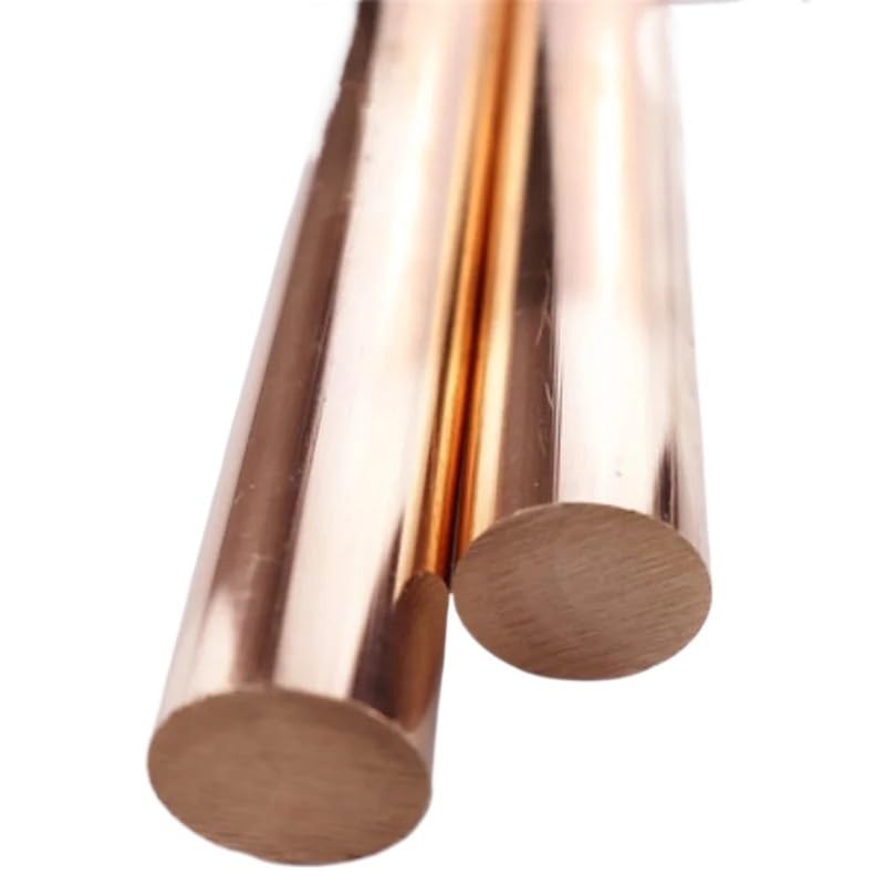 Copper Round Bar Stock, Length 500mm Solid Copper Bar Stock, Dia 3.5-7.5 mm Copper Rods for Garden 2pcs(5x500mm)