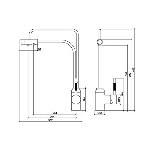 Monocomando Cozinha com Saída Agua Filtrada Lorenkitchen 2263 C76, Lorenzetti, 7048268, Cromado