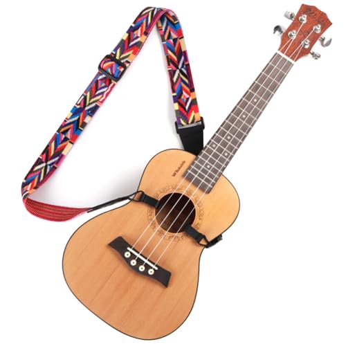 Image of Adjustable Ukulele Strap, No-Drill Ukulele Straps Adult Size, Easy to Use with Double J Hooks, Ukulele Accessories