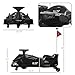 Aosom 12V Electric Go Kart, 5 MPH Drifting Car, Battery Powered Ride on Toy Outdoor with Slow Start, Music, Colorful Lights, for 8-12 Years Old, Black