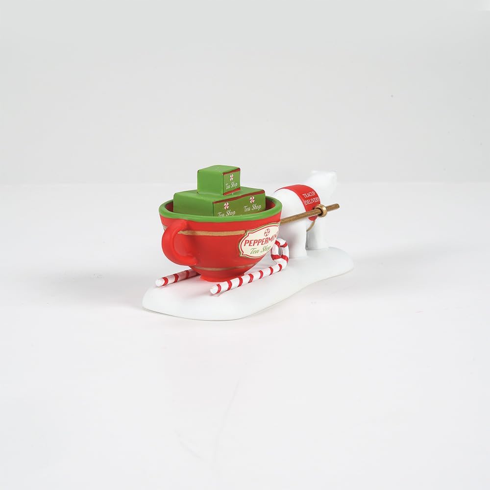 Department 56 North Pole Village Accessories Teacup Delivery Service Figurine, 1.57 Inch, Multicolor