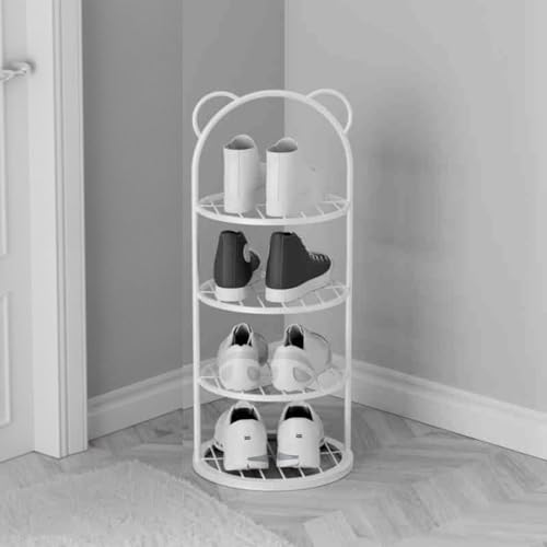 Estante vertical de almacenamiento de zapatos multicapa para entrada, ahorra espacio, color blanco, 65 cm, perfecto para uso doméstico y de oficina