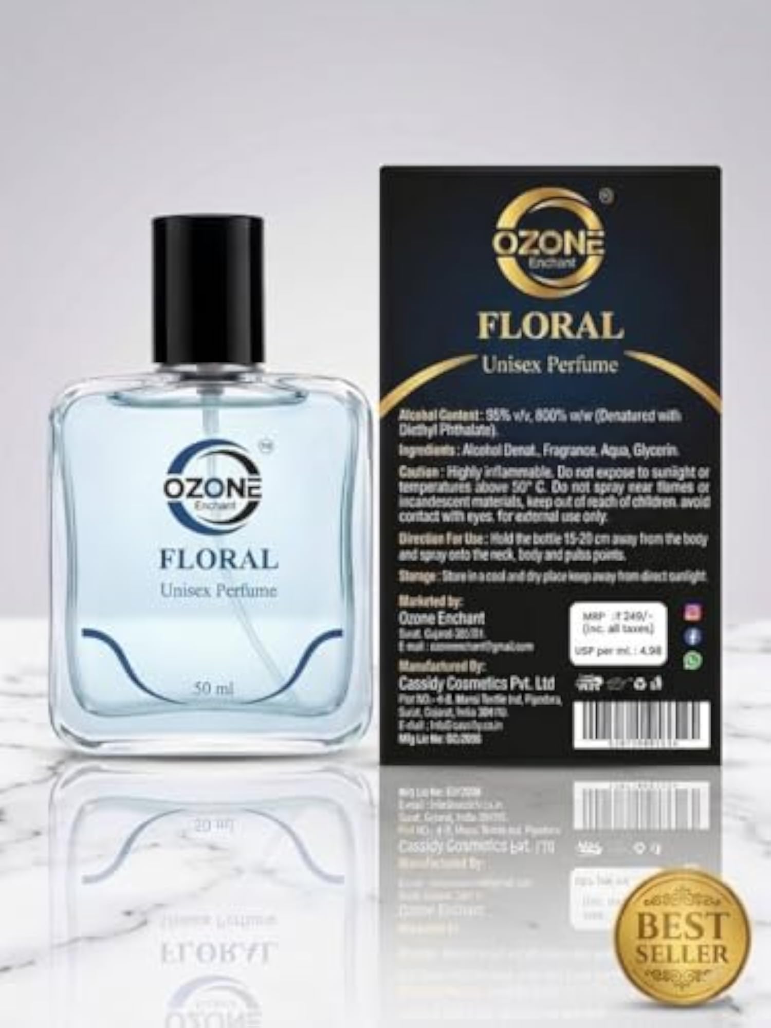 Unisex Floral Eau De Parfum, Luxury 50ml Spray