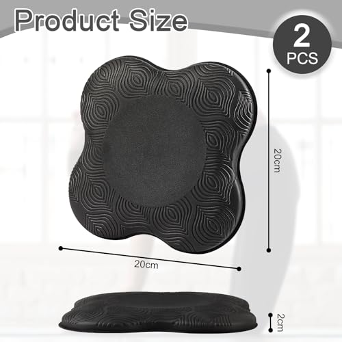 VMUTGA 2 Pièces Yoga Genouillère, 20 x 20 cm Tapis Yoga Antidérapants Coussin de Genou Pad Bolster Sport Accessoires Yoga pour Fitness Stretching Protéger Genoux Coudes Cheville – Image 3