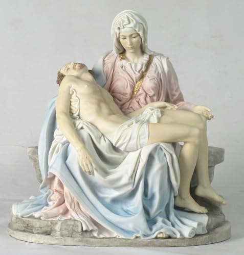 Estatua Pieta para Decoración del Hogar Gris