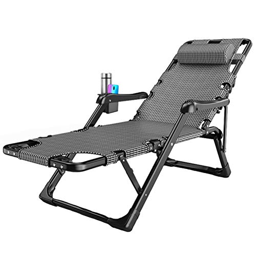 Moolo Patio Recliner For Beach Garden Camping Stirling Fabric Zero Gravity Sun Loungers Siesta Adjustable Backrest With Headrest(Size:without Cotton Pad,Color:gray) #TOP4