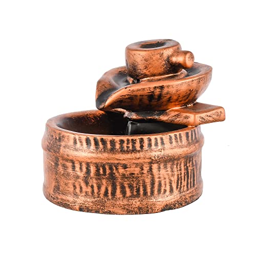 Image of CRAFTAM Polyresin Smoke Backflow Fountain with 20 Free Backflow Cones Showpiece Figurine for Gift (SHIVLING Gold)