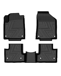 FIILINES Floor Mats for Jeep Cherokee 2015-2023 (Not for Grand Cherokee) All Weather TPE Floor Liners Waterproof Durable 1st & 2nd Row Liner Set Cherokee Accessories (Black)