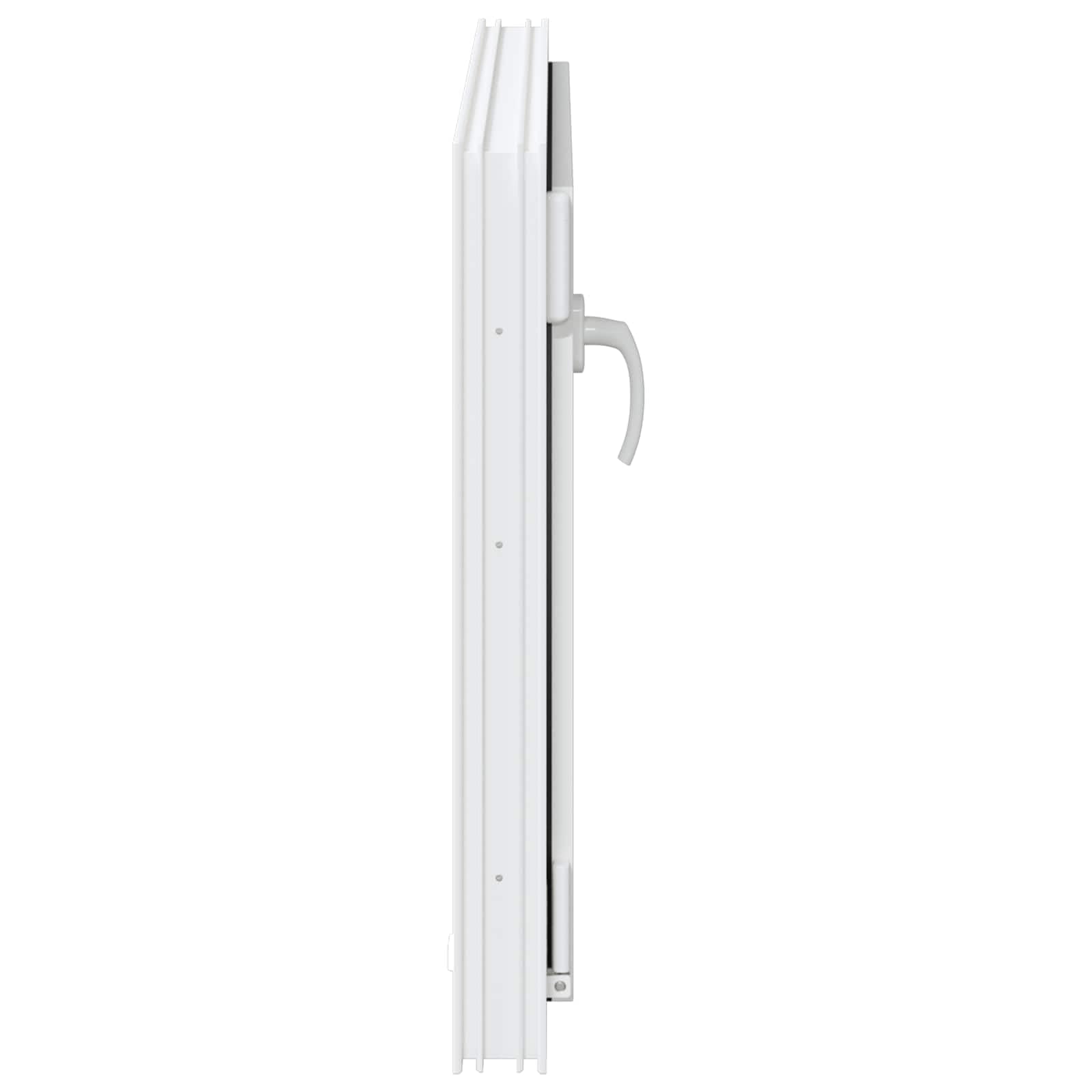Risor - Finestra per cantina, 80 x 70 cm, in PVC e vetro, inclinabile, con protezione termica, isolamento acustico, telaio a 5 camere, per cantina, interni, facile da pulire