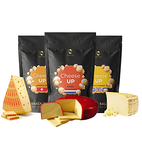 Nutringo Cheese Up Mix Set - Keto Snack, 100% Käse Low Carb Lebensmittel, Paleo - Gesunde Snacks - vegetarisch, glutenfrei - geeignet für Diabetiker - Protein Chips - ohne Zusatzstoffe und Zucker Cover