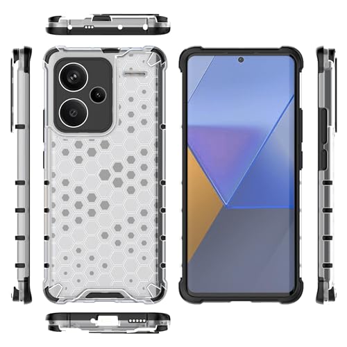 Image of Glasgow Back Case Cover Compatible with [ Mi Redmi Note 13 Pro Plus 5G ] (Stylish Design) - Transparent