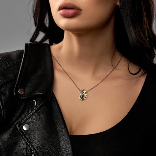 Anatomical Heart Necklace for Men Women 925 Sterling Silver Black Gothic Anatomical Heart Necklace Jewelry Gifts for Unisex Couple Birthday Thanksgiving Christmas Gifts2