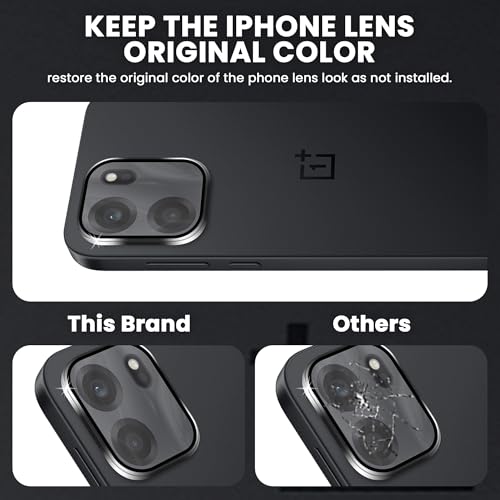 Image of FIRST MART Black Camera Ring Guard Protector for OnePlus Nord CE 6 | Tempered Glass with Metal Alloy Rings, HD Clear, Scratch Resistant, Case-Friendly | Pack of 1