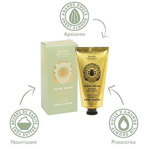 Panier des Sens, Almond Hand Cream for very Dry Hands and Skin, Vegan Hand Cream for Women and Men - Image 2