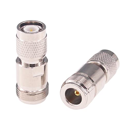 2pcs Adaptador coaxial TNC macho a N hembra miniatura 3