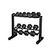 CAP Barbell 150-lb Hex Dumbbell Weight Set with Horizontal Rack