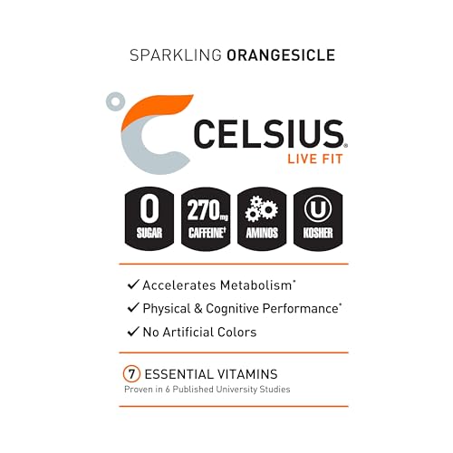 Celsius Essentials, Sparkling Orangesicle, Performance Energy Drink 16 Fl Oz thumb #3