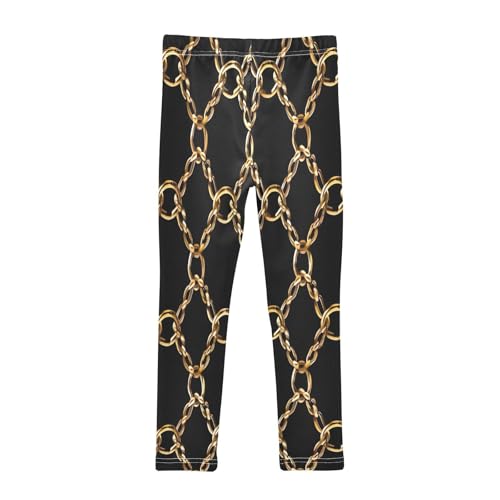Toddler Girls Leggings Printed Yoga Pants Leggings Golden Chains for Kids2