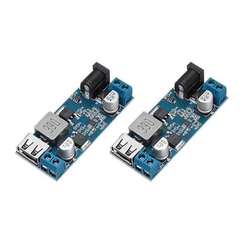 Convertisseur de tension XY-3606 Buck 9-36V à 5,2V 6A alimentation abaisseur lot de 2 bleu