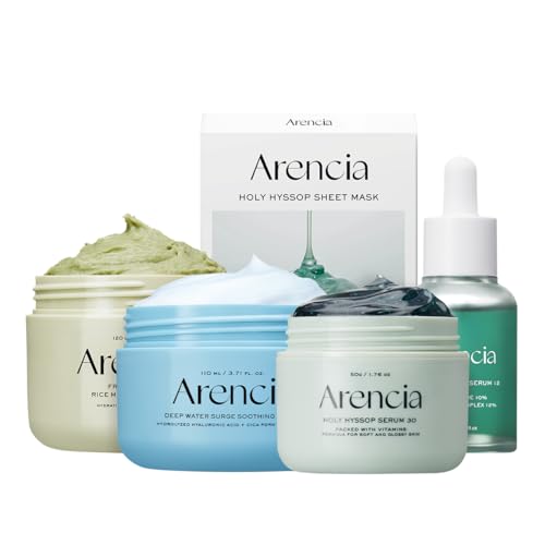 Arencia Glass Skin Renewal Set, 5-Step Korean Skincare Routine Bu...