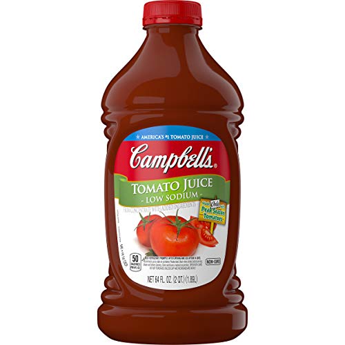 Campbell's Low Sodium Tomato Juice, 64 oz. Bottle (Pack of 6)