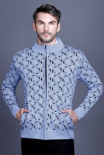 Image of GODFREY Full Sleeve Zipper Sweater for Man Winter Wear -Mens Woolen Sweaters Turtle Neck