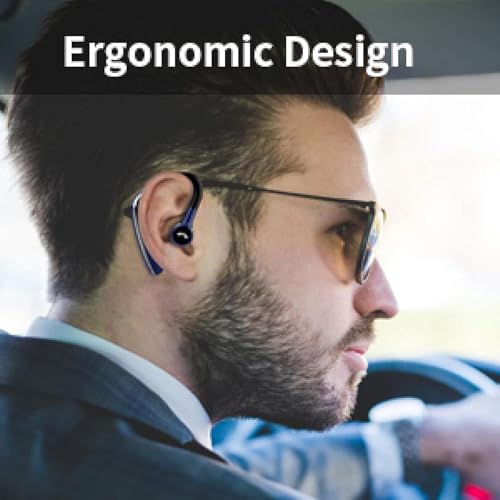 Image of Drumstone 𝟏𝟓 𝐘𝐞𝐚𝐫𝐬 𝐆𝐮𝐚𝐫𝐚𝐧𝐭𝐞𝐞 Single-Ear Bluetooth Business Headset with Noise-Reducing Microphone, Hands-Free Earpiece for Professional Calls and Driving