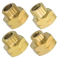 VZU 4 Stück Gasflaschen Adapter Set Europa, Euro-Füllset, Gasflasche Adapter zum Befüllen Deutscher Gasflaschen im Ausland, Messing Gasflaschenadapter, Nummeriert D1-D4