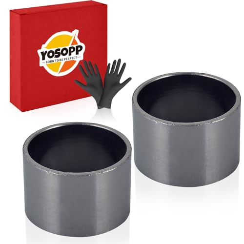 YOSOPP Graphite Exhaust Gasket 2Pcs - 5257254,5250091 Fit for Motorcycle, Dirt Bike, ATV or Scooter - Universal 45mm x 50mm x 33mm Size - Compatible with Polaris Ranger RZR 4 600 700 800 (2002-2014)